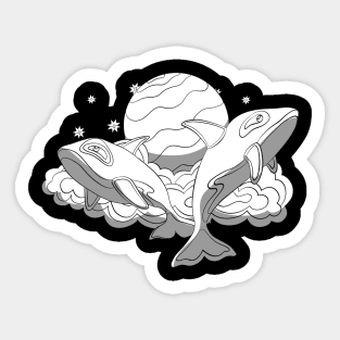 space orcas Sticker